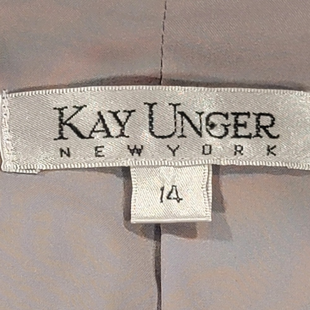 Kay Unger New York Tweed Skirt Suit Metallic 2 Piece Career Women's Size 14 - Picture 4 of 16
